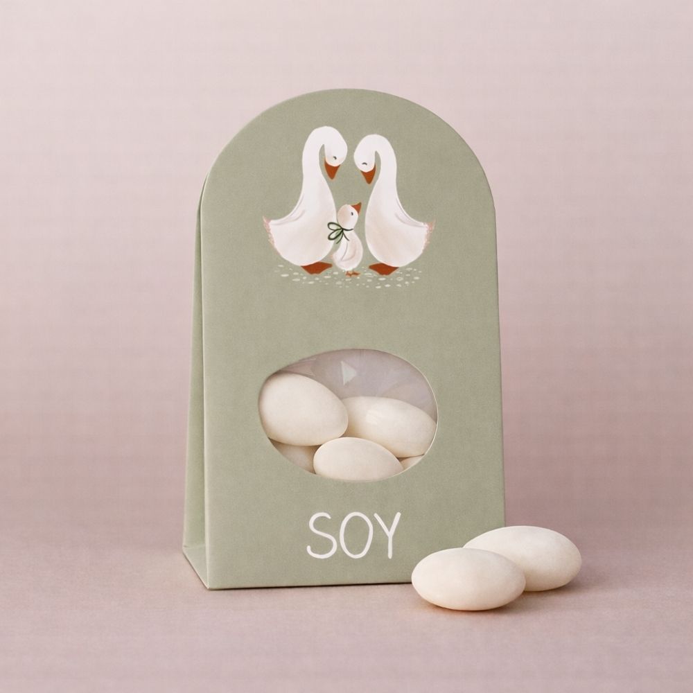 Doopsuiker wikkel jongen familie gans