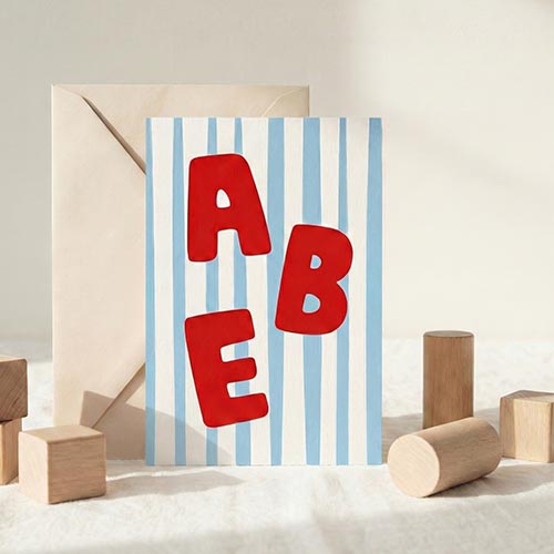 Geboortekaartje jongen kleurrijk letters matroos 