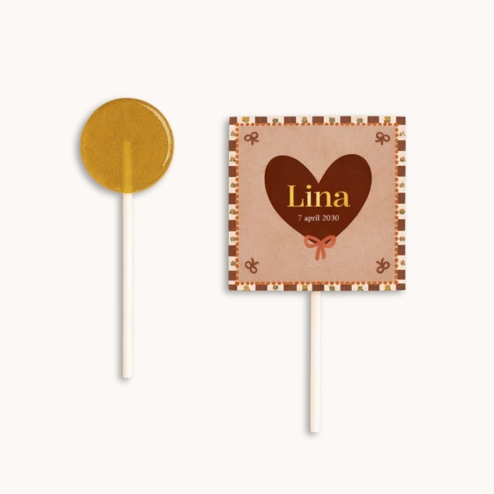 Doopsuiker lollyhoesje meisje hartje boho