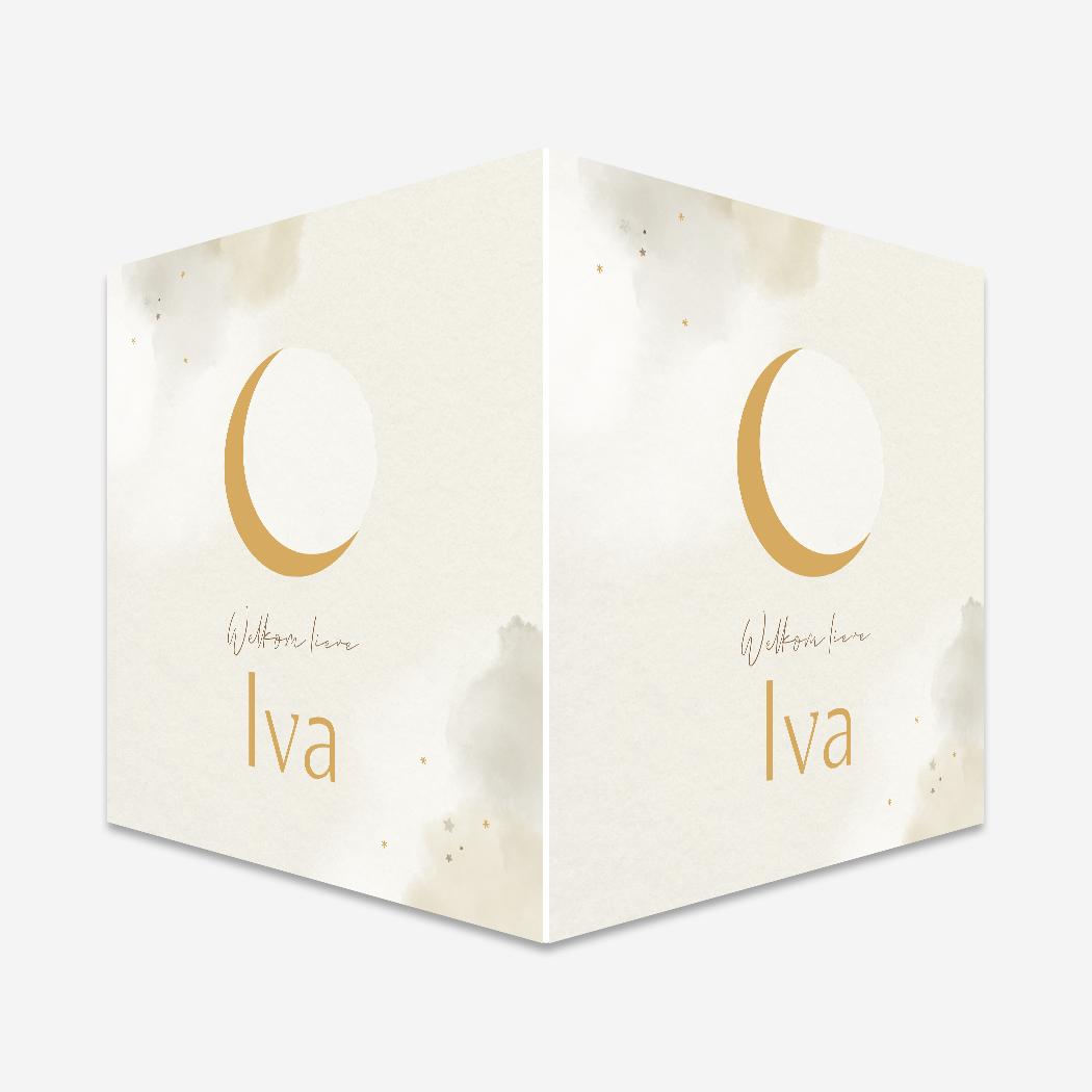 Raambord Beige Maantje Sterretjes