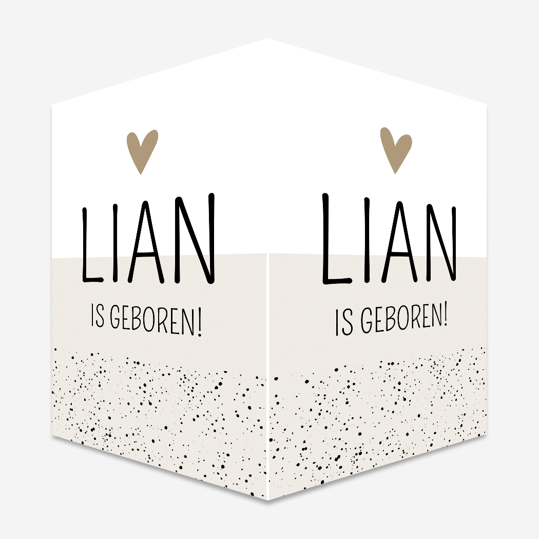 Raambord XL Beige stippen Wit