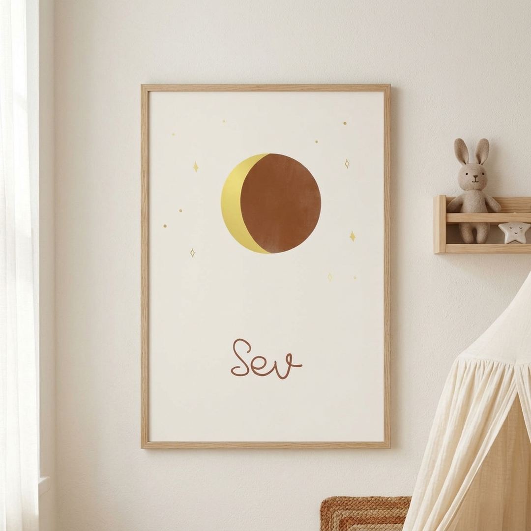 Poster gouden maan