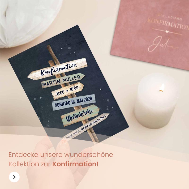 Promo Karten Konfirmation