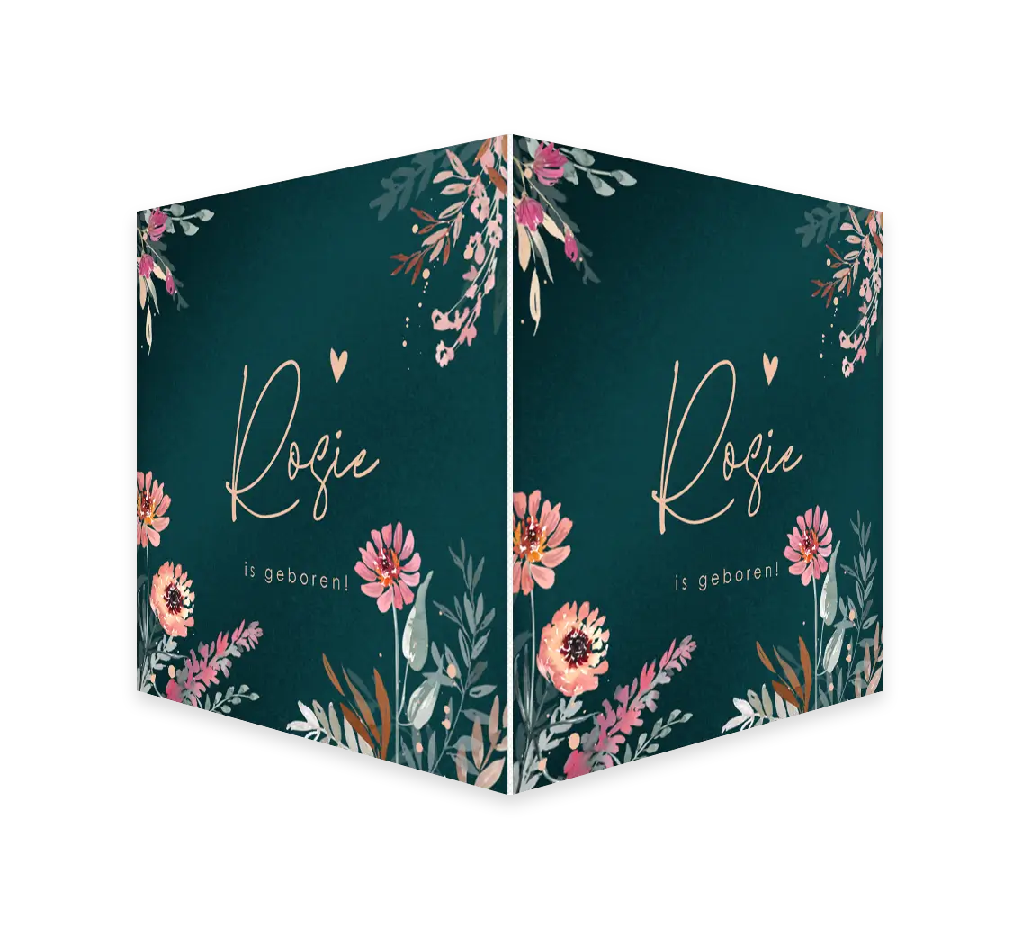 Romantisch raambord meisje met bloemen