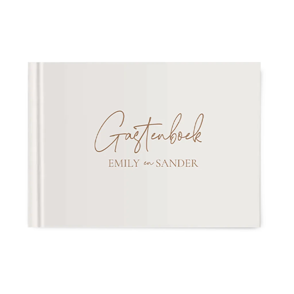 Gastenboek minimalistisch in neutrale kleuren