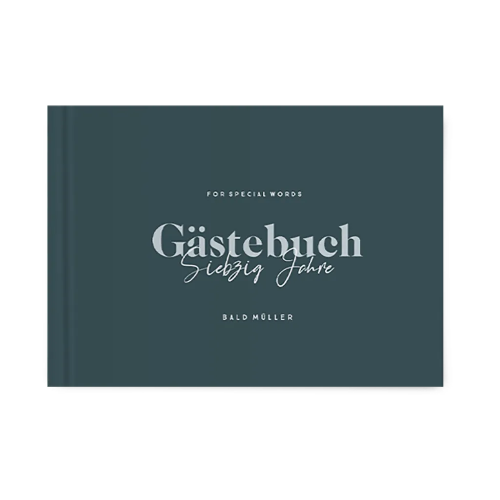 Gästebuch zum 70. Geburtstag in Graublau