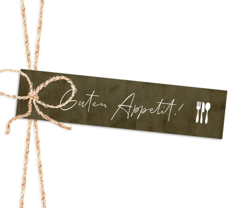 Besteckanhänger Guten Appetit 85x20mm 16 Stück