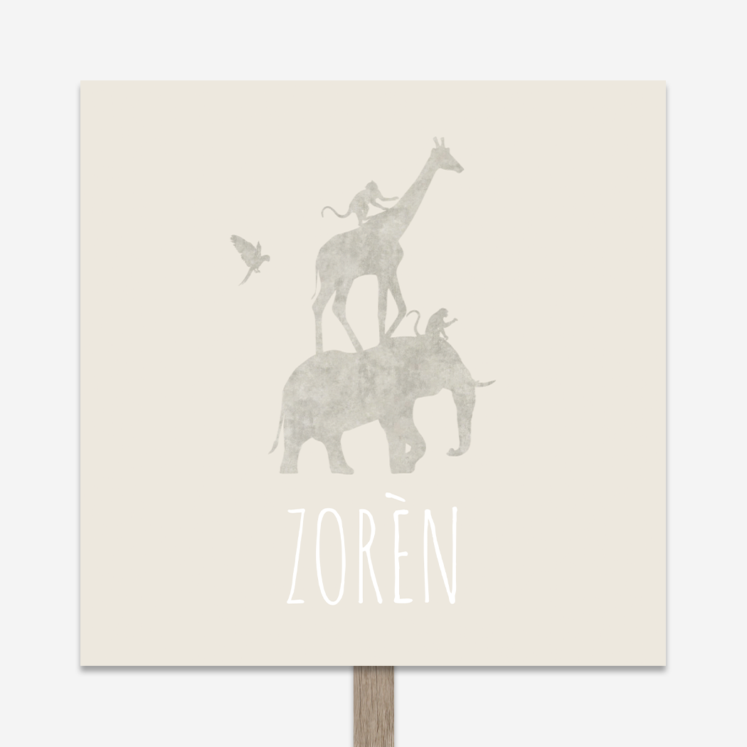 Tuinbord Stoer Dieren Beige Naturel