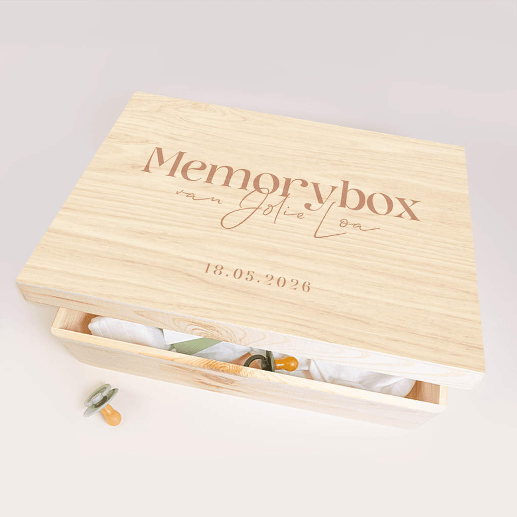 Memorybox geboorte in oudroze