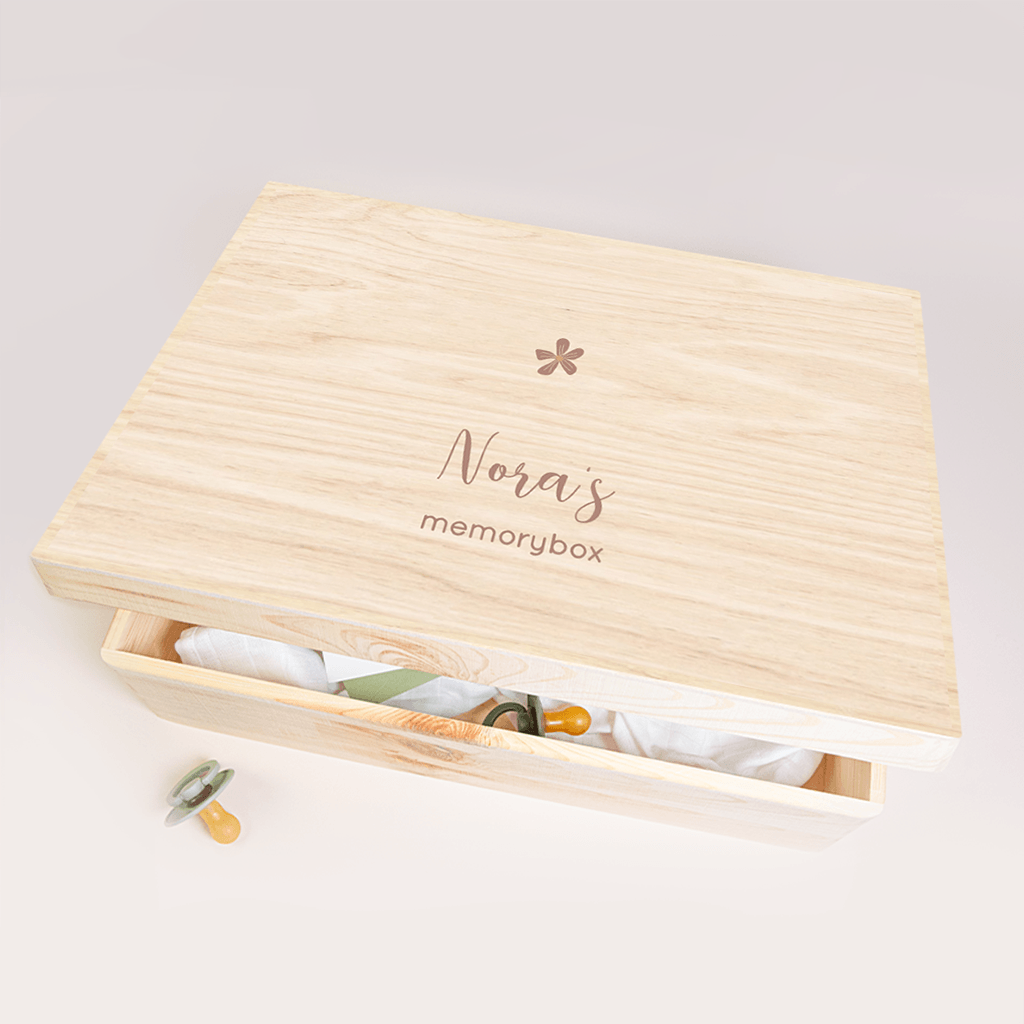 Memorybox baby in roze met schattig eendje