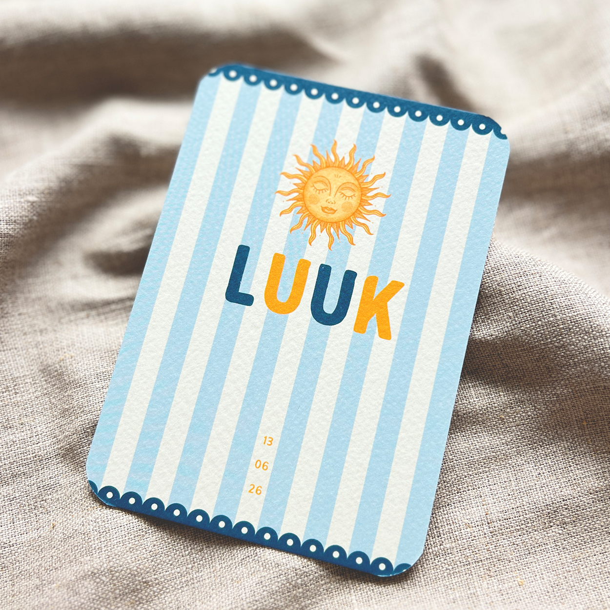 Geboortekaartje Jongen Zon Geel