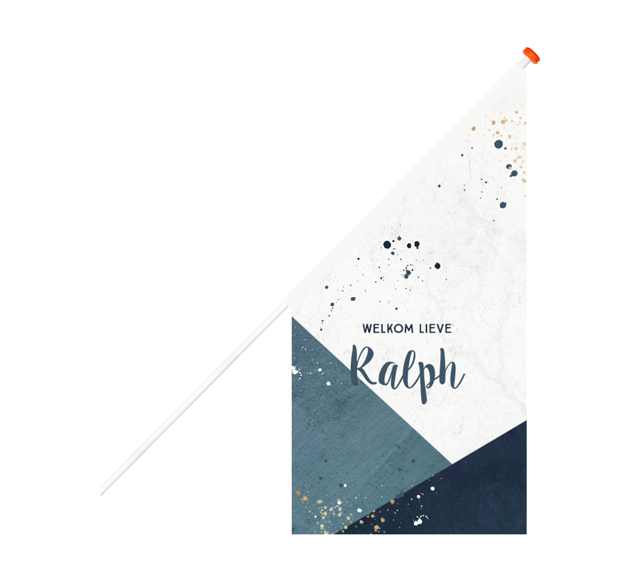 Geboortevlag met geometrische vlakken