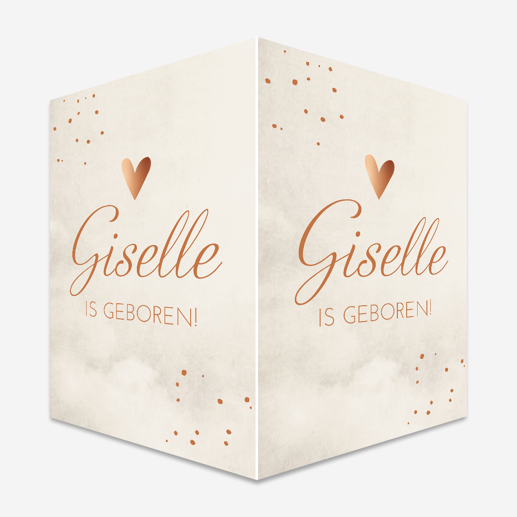 Raambord Meisje Beige Koperkleur Stippen