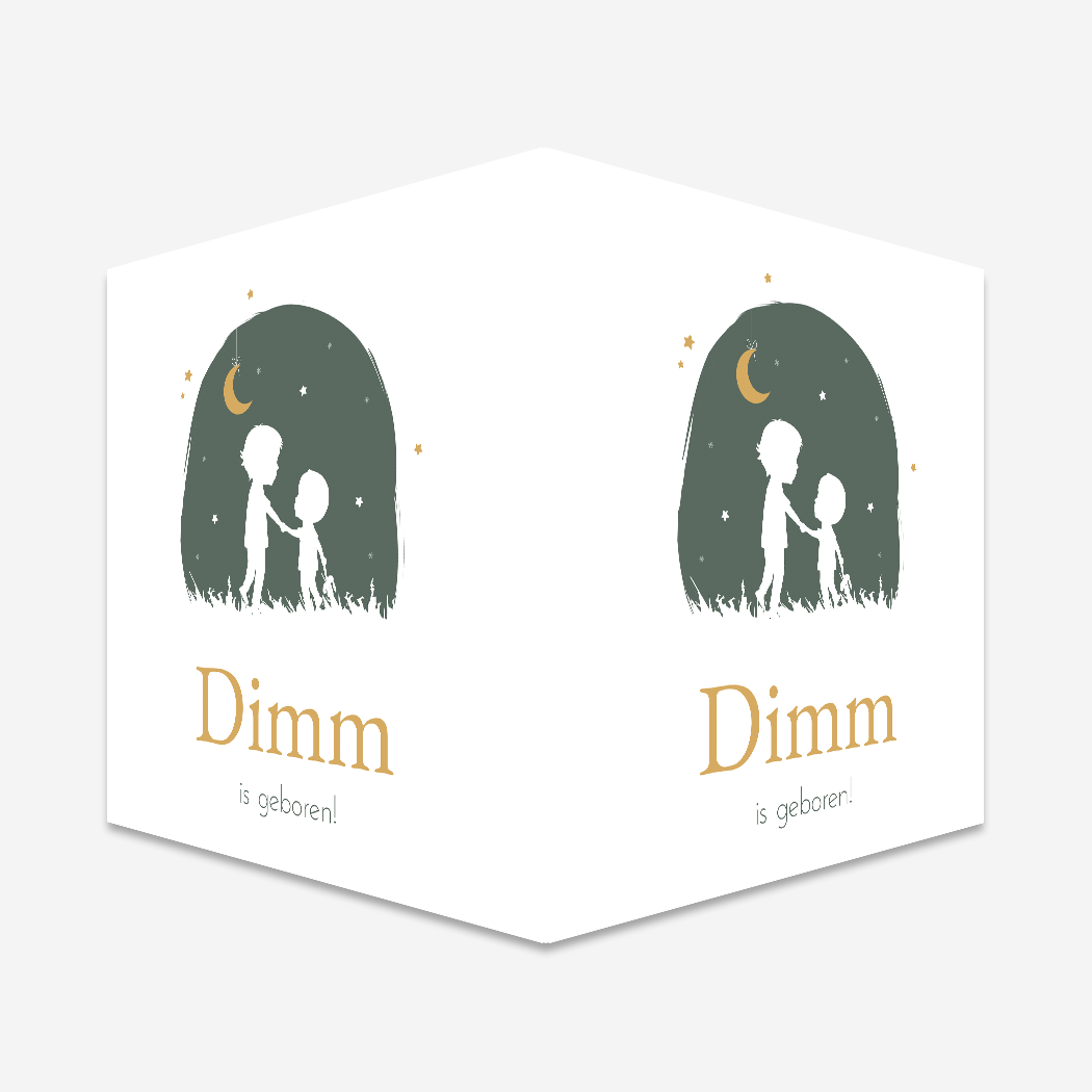 Raambord Jongen Broertjes Silhouet Sterren