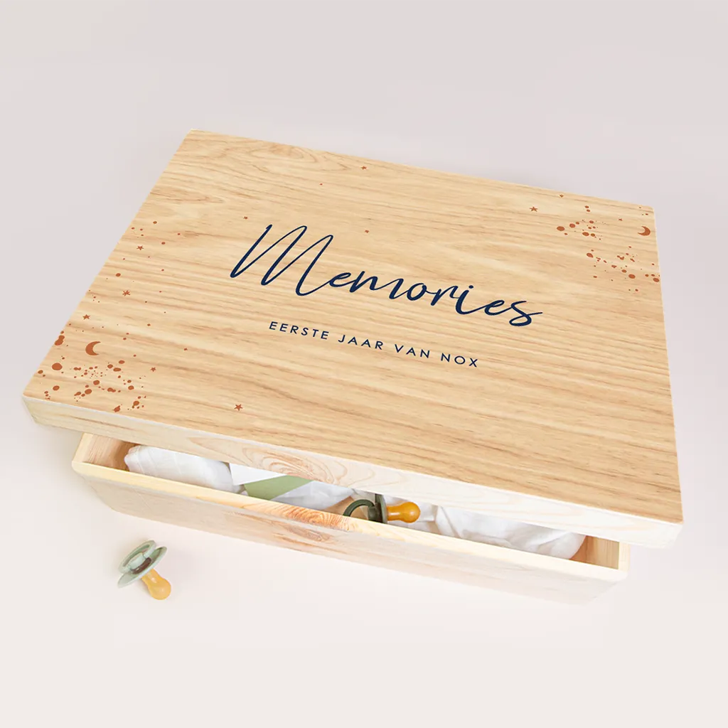 Memorybox baby met sterretjes en maan