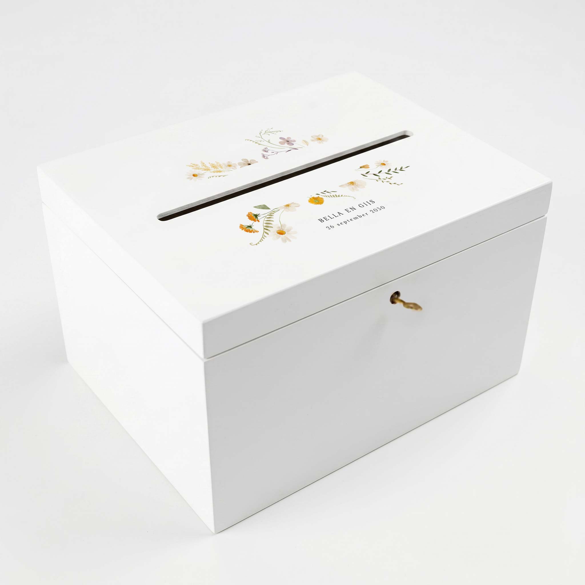 Enveloppendoos bruiloft wilde bloemen