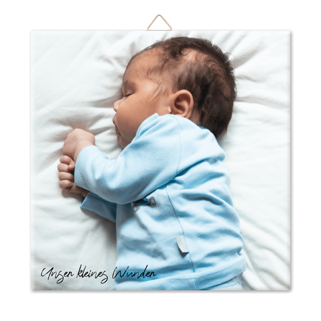 Foto-Keramikfliese "Unser kleines Wunder"