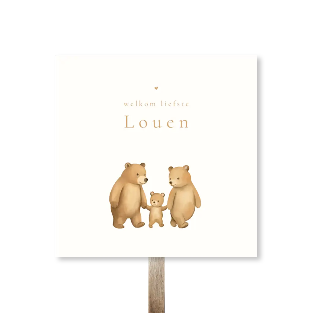 Tuinbord met berengezin