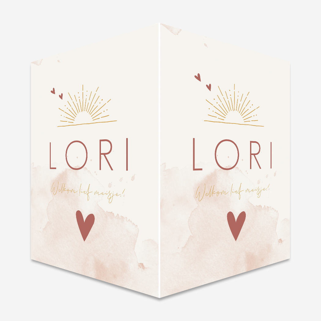 Geboortebord opkomende zon