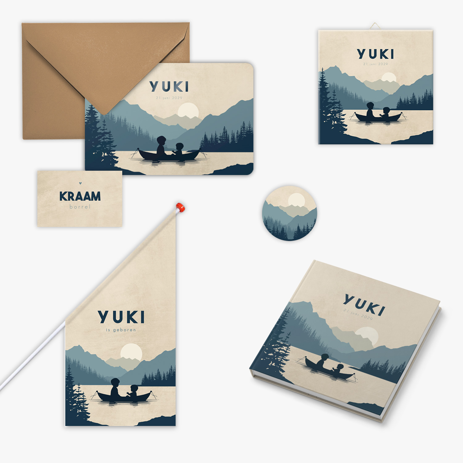 doorlink geboortekaartjes set little adventurer