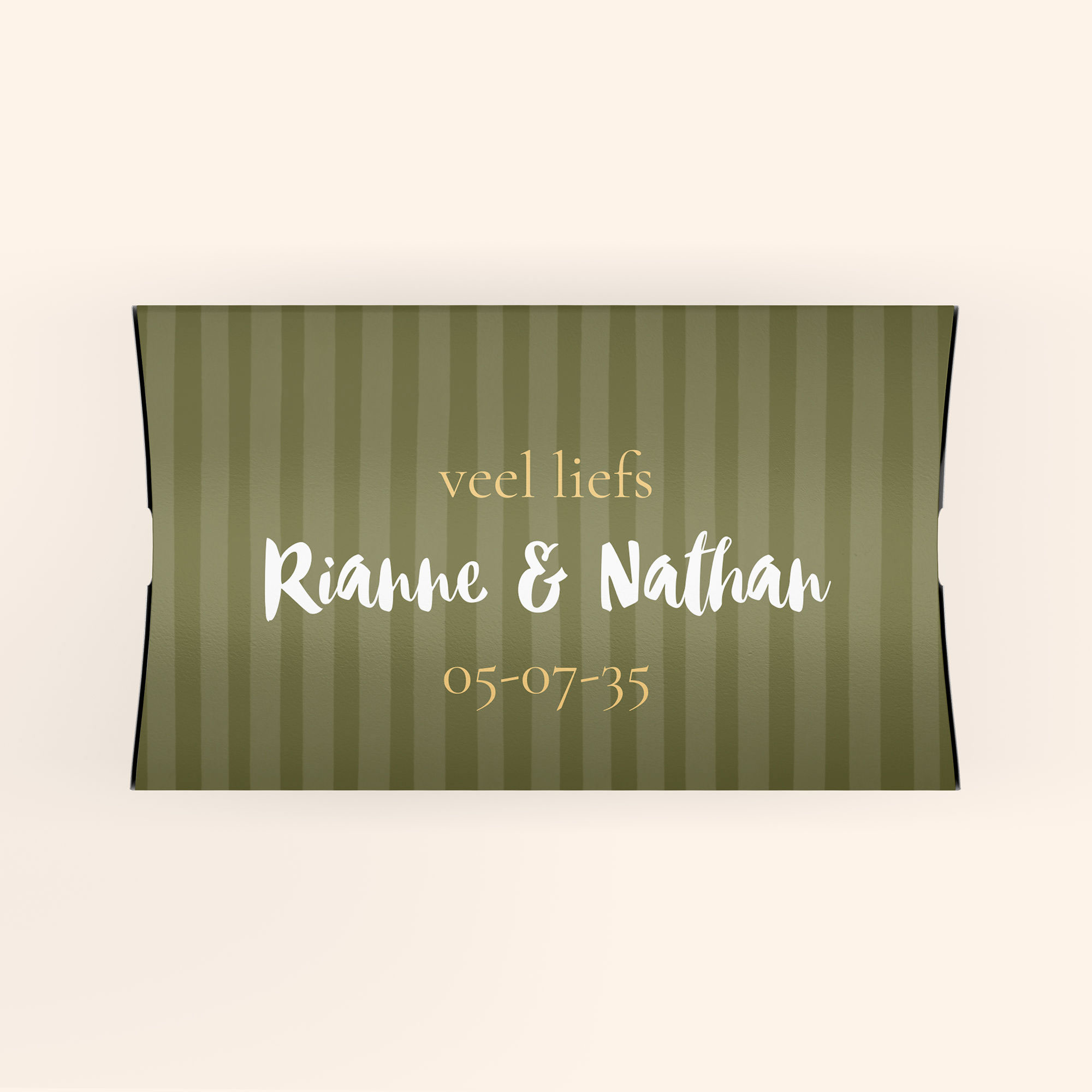 Gondeldoosje bedankje groen gestreept