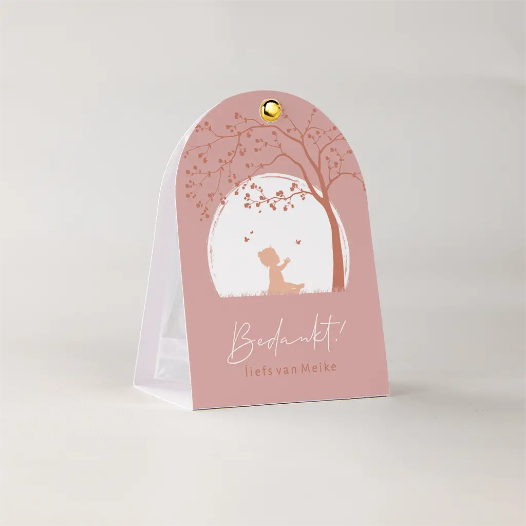 Doopsuiker snoepzakje silhouetje met boom