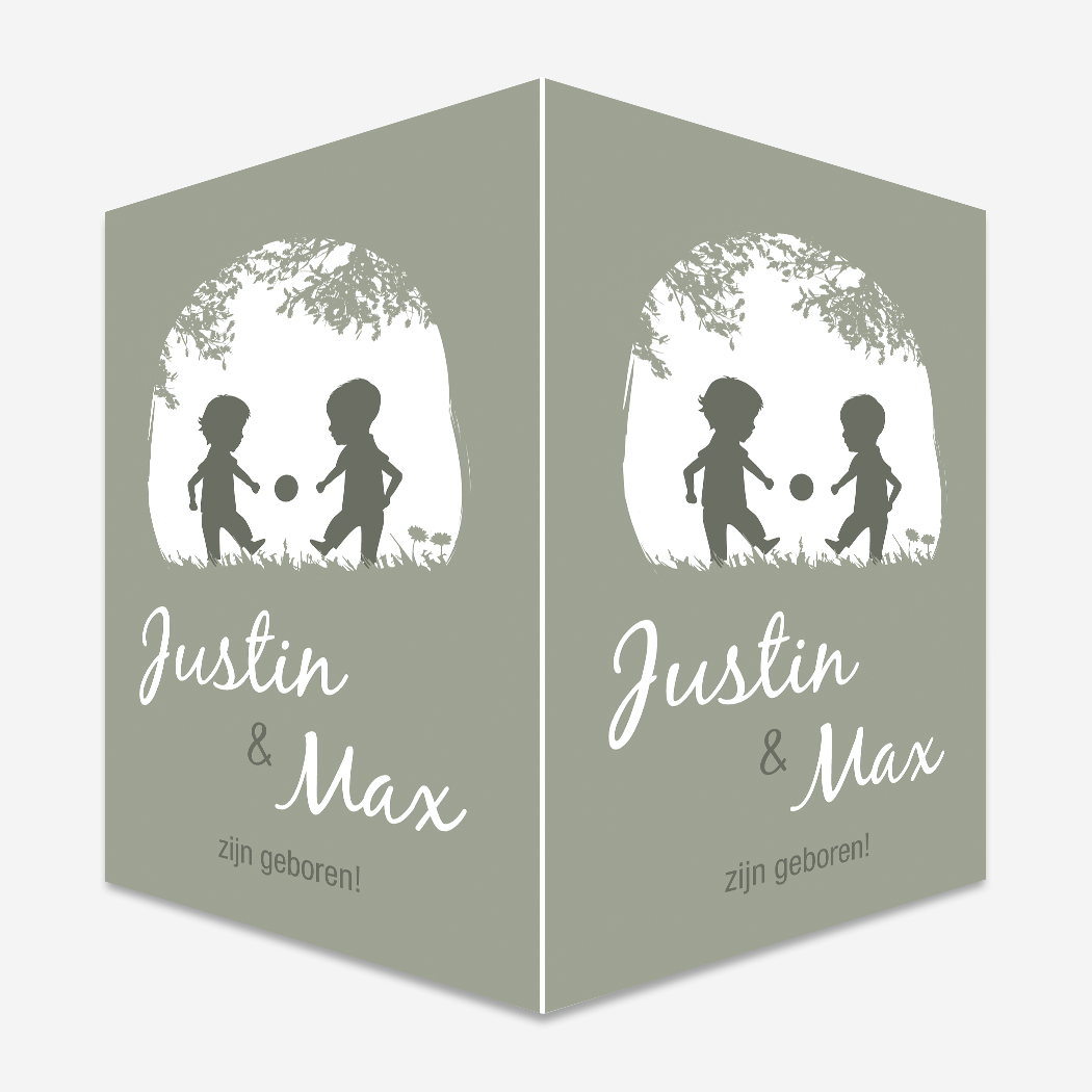 Raambord Tweeling Voetbal Groen