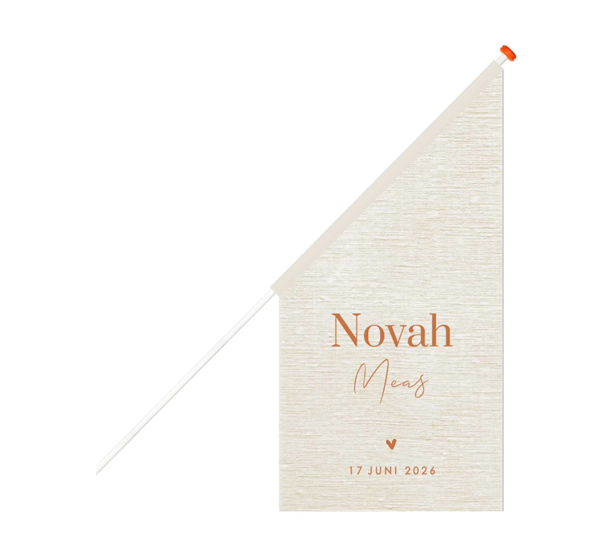 Geboortevlag stijlvol met linnenlook