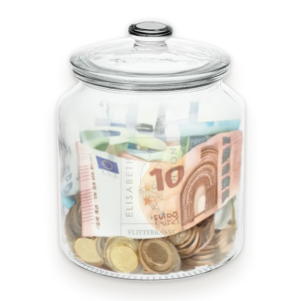 Bonbonglas mit Gravur für Hochzeitsgeldgeschenk