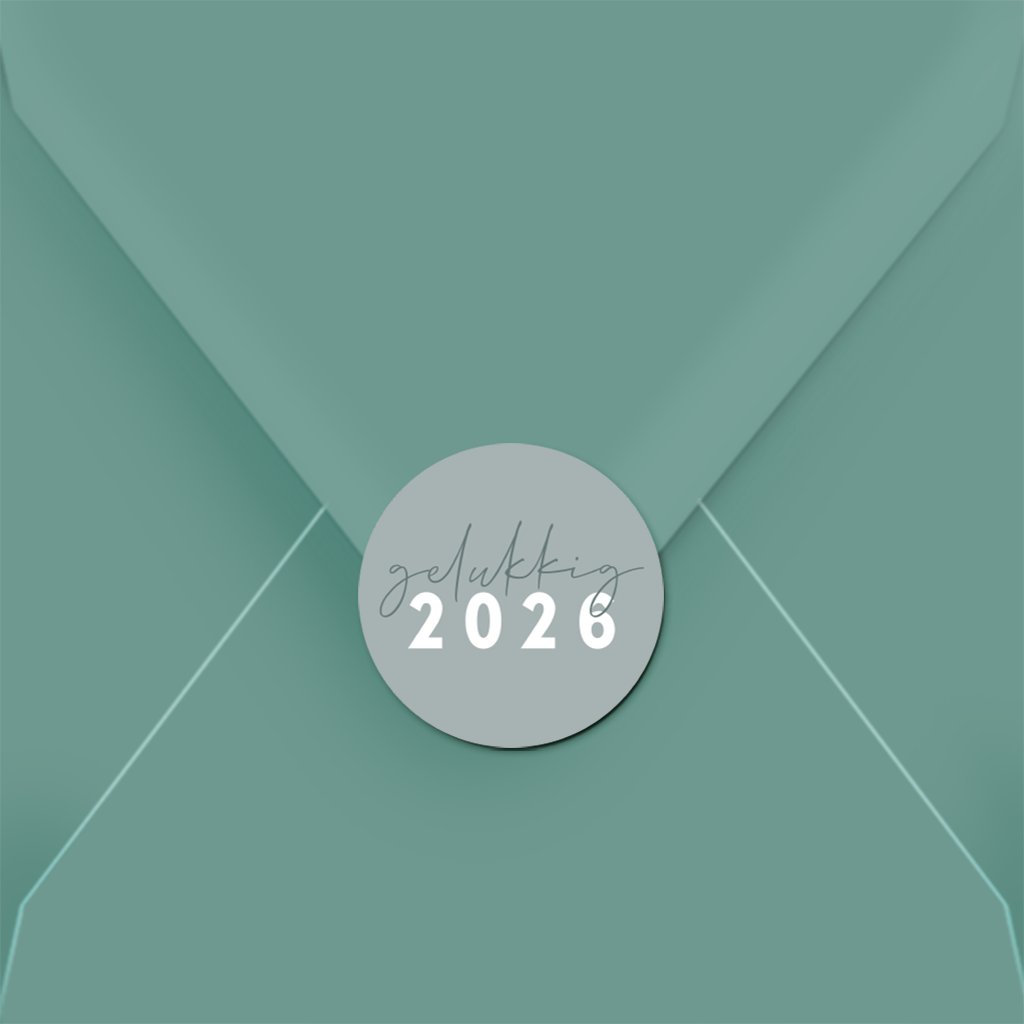 Sluitsticker voor kerst met jaartal | 25 stuks