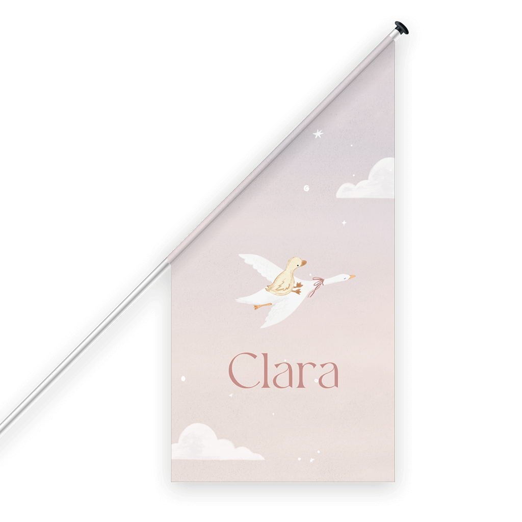 Geburtsfahne mit Gans