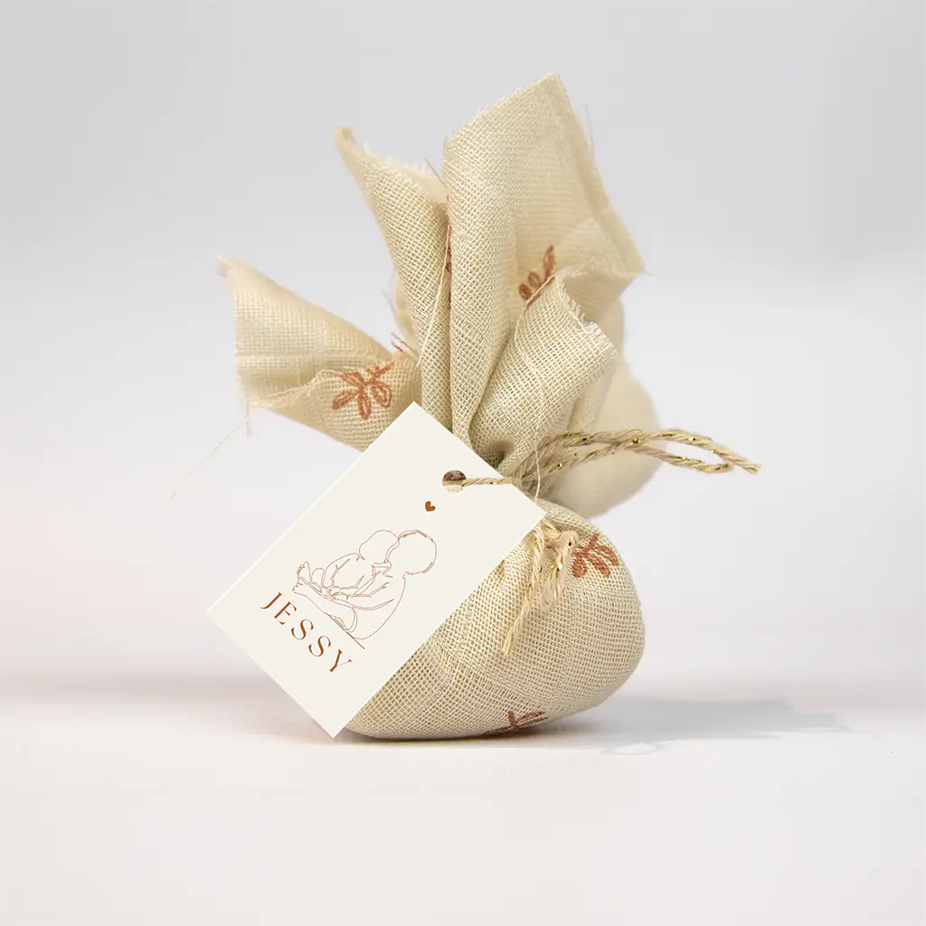 Traktatie labeltje met lijntekening broertjes - per 18 stuks