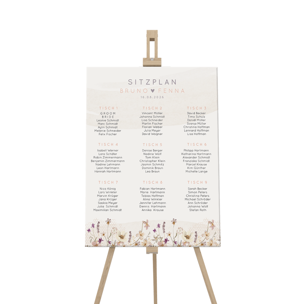 Sitzplan Feldblumen