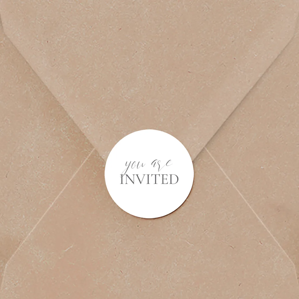 Sluitsticker bruiloft minimalistisch