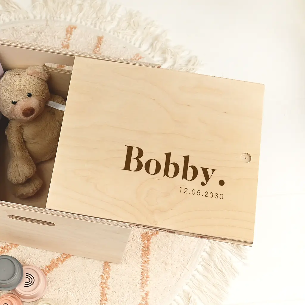 Doopsuiker presentatie doos met bruine letters