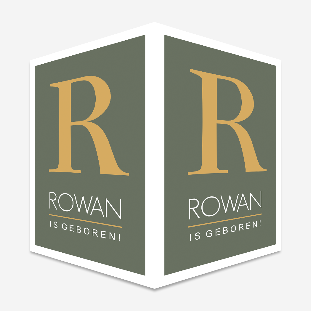 Raambord Stoer Initiaal Groen Okergeel