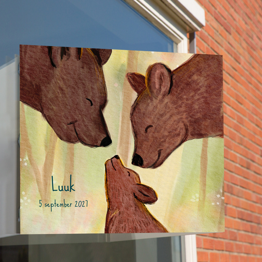 Raambord met familie beren