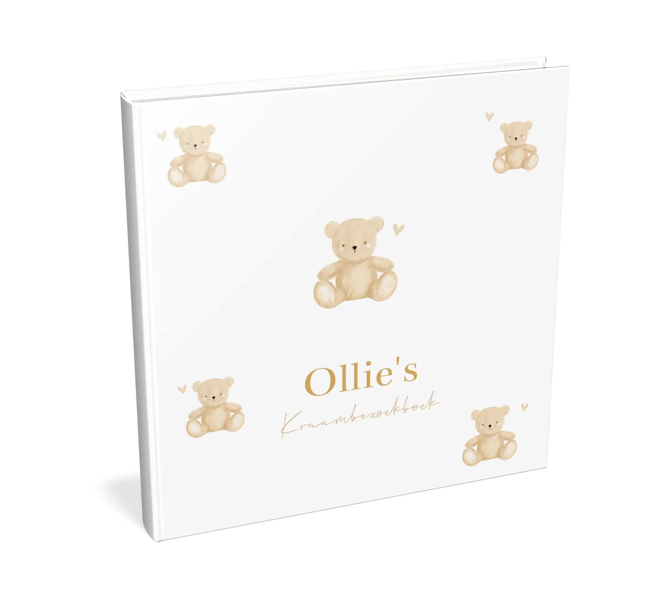 Lief kraambezoekboek met teddybeertjes - met invulpagina's