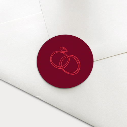 Sluitzegel ringen illustratie chic rood