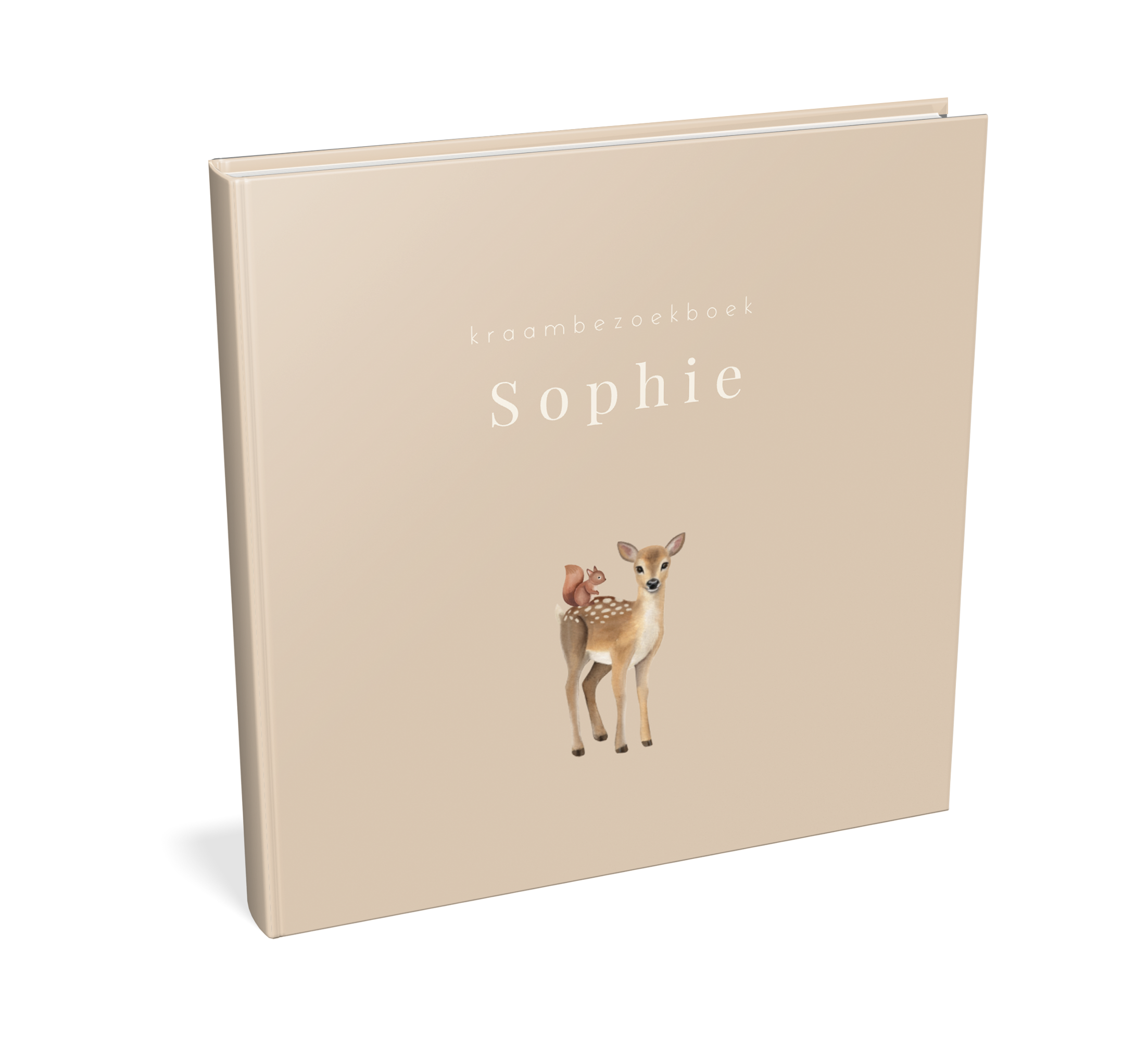 Mooi kraambezoekboek met hert en eekhoorn