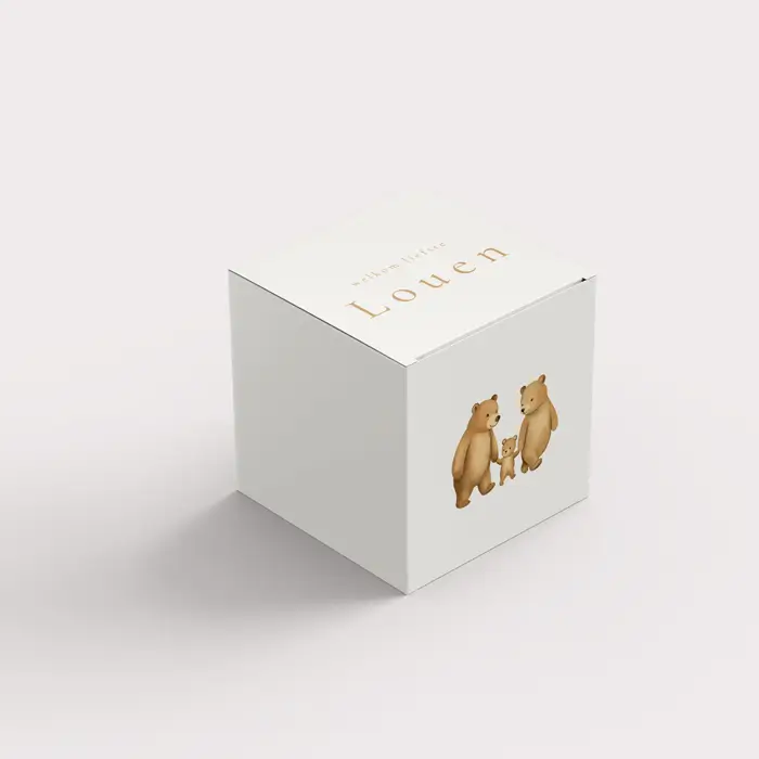 Doopsuikerdoosje met berengezin