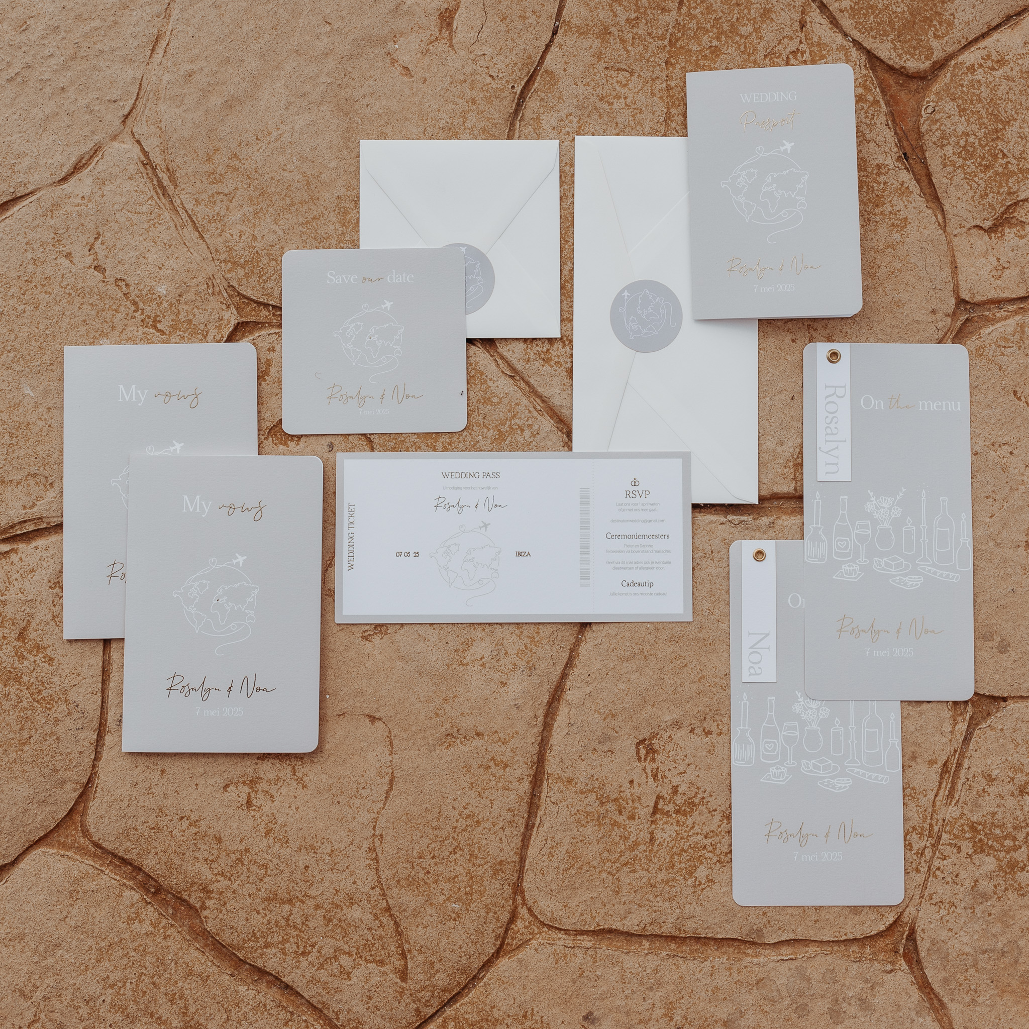 Trouw huisstijl Ibiza wedding