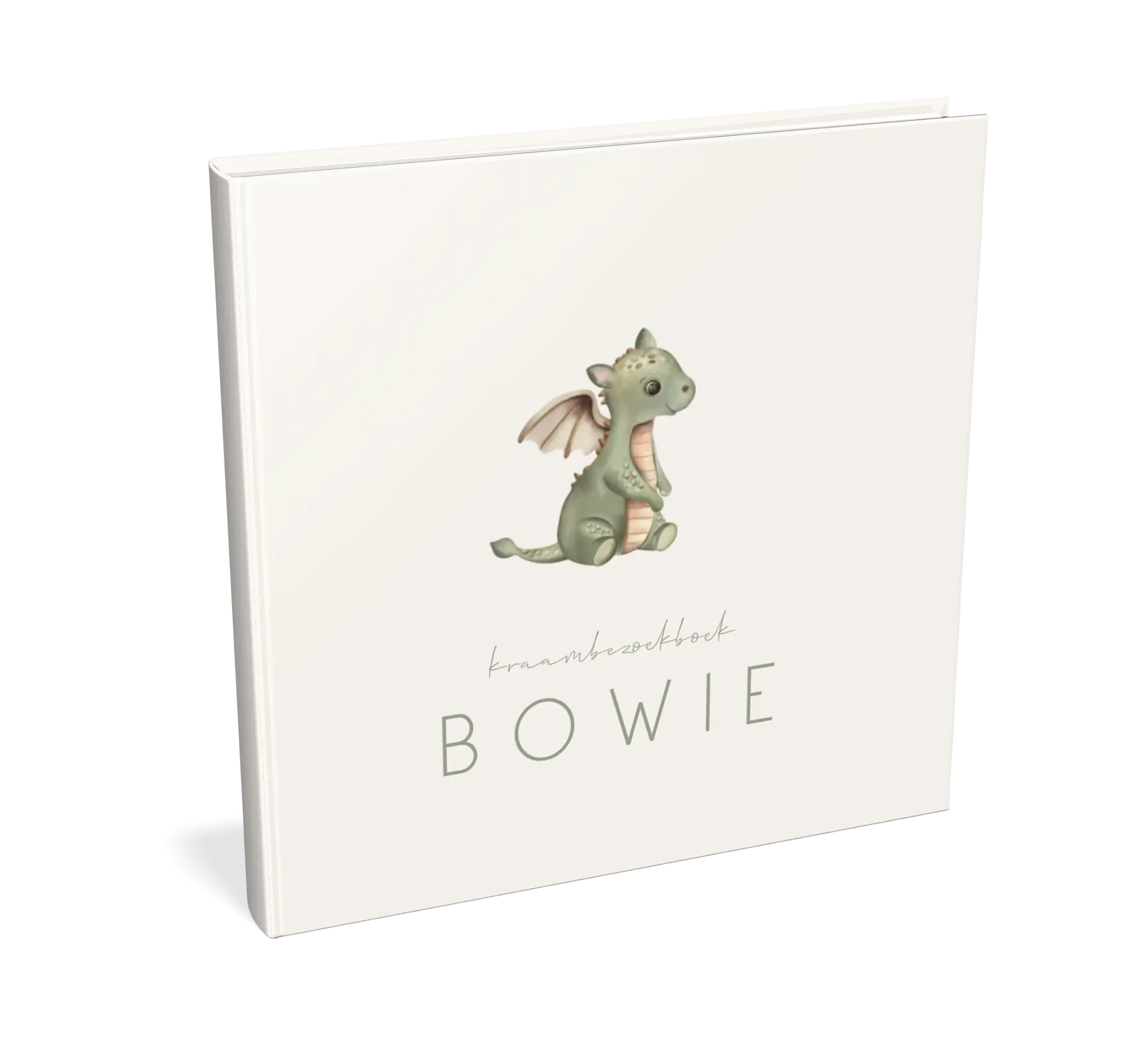 Schattig kraambezoekboek met baby draakje - met invulpagina's