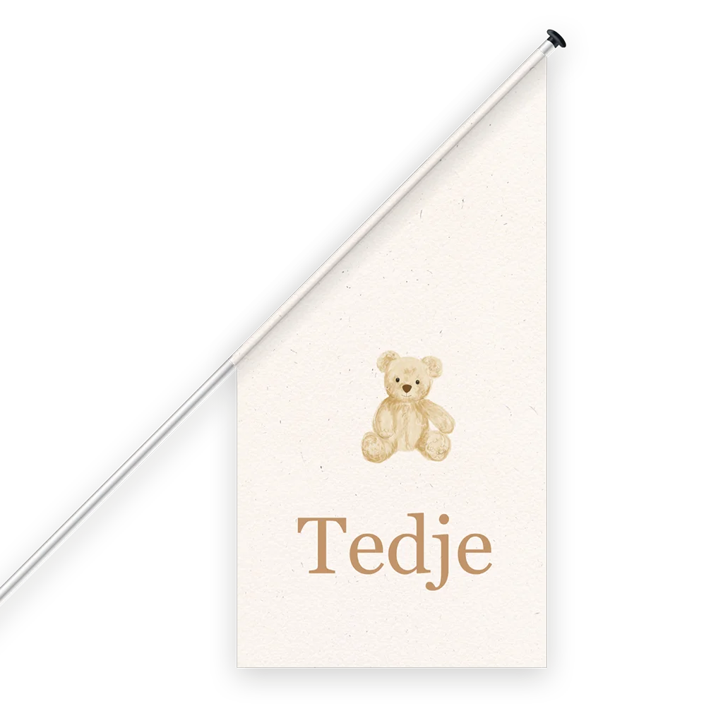 Geboortevlag met teddybeer