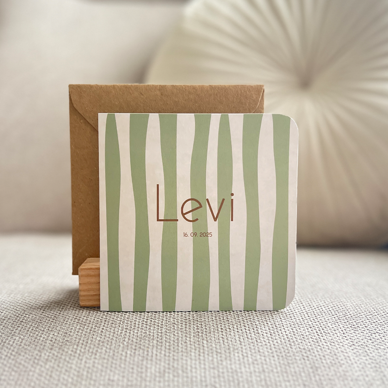 Geboortekaartje Jongen Streepjes Stoer