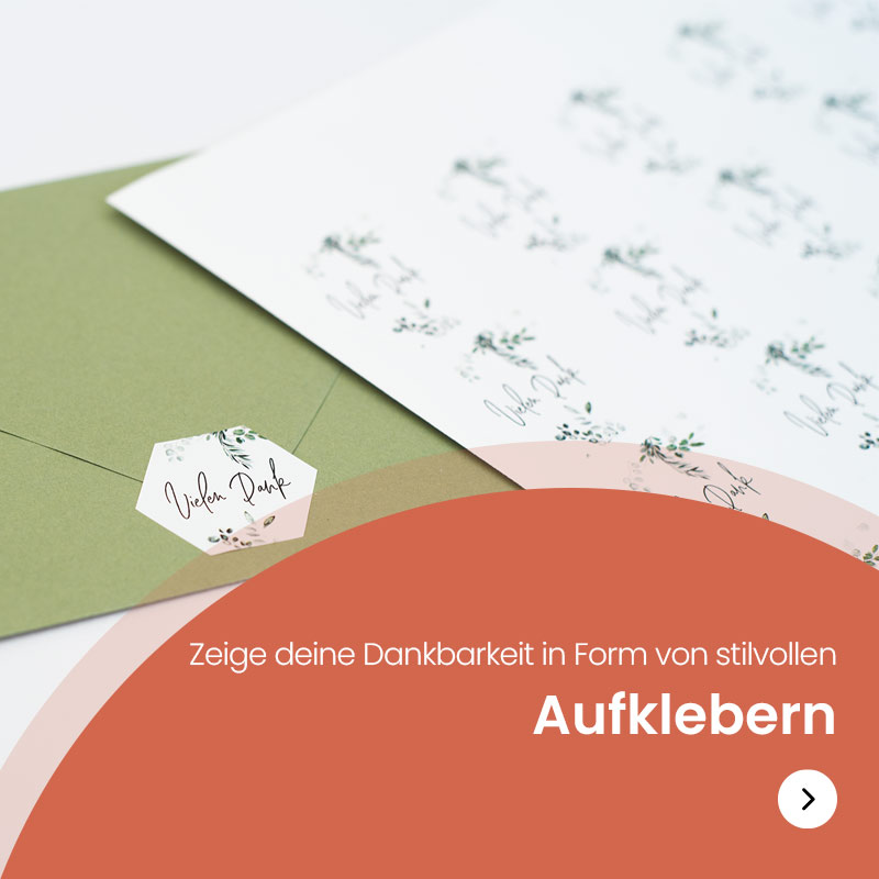 Promo Aufkleber Danke-Hochzeit