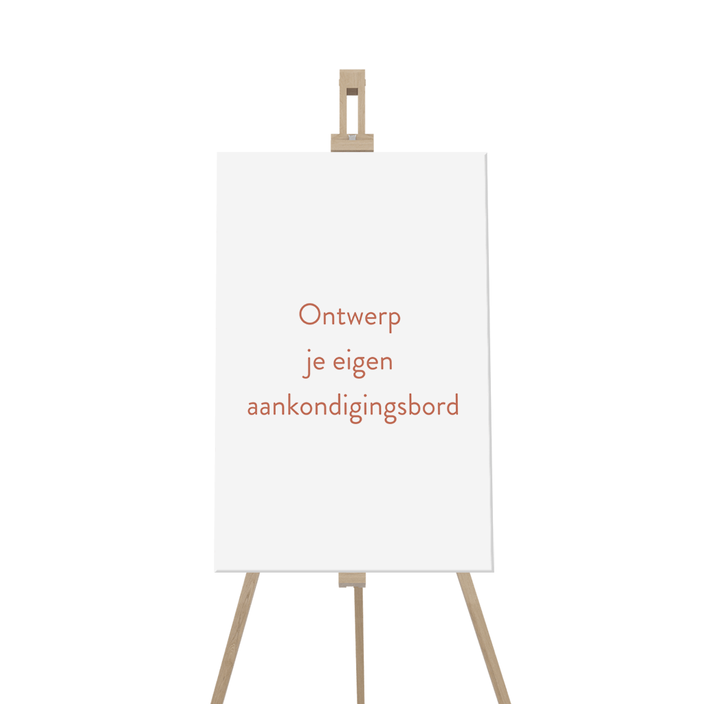 Aankondigingsbord voor de geboorte staand