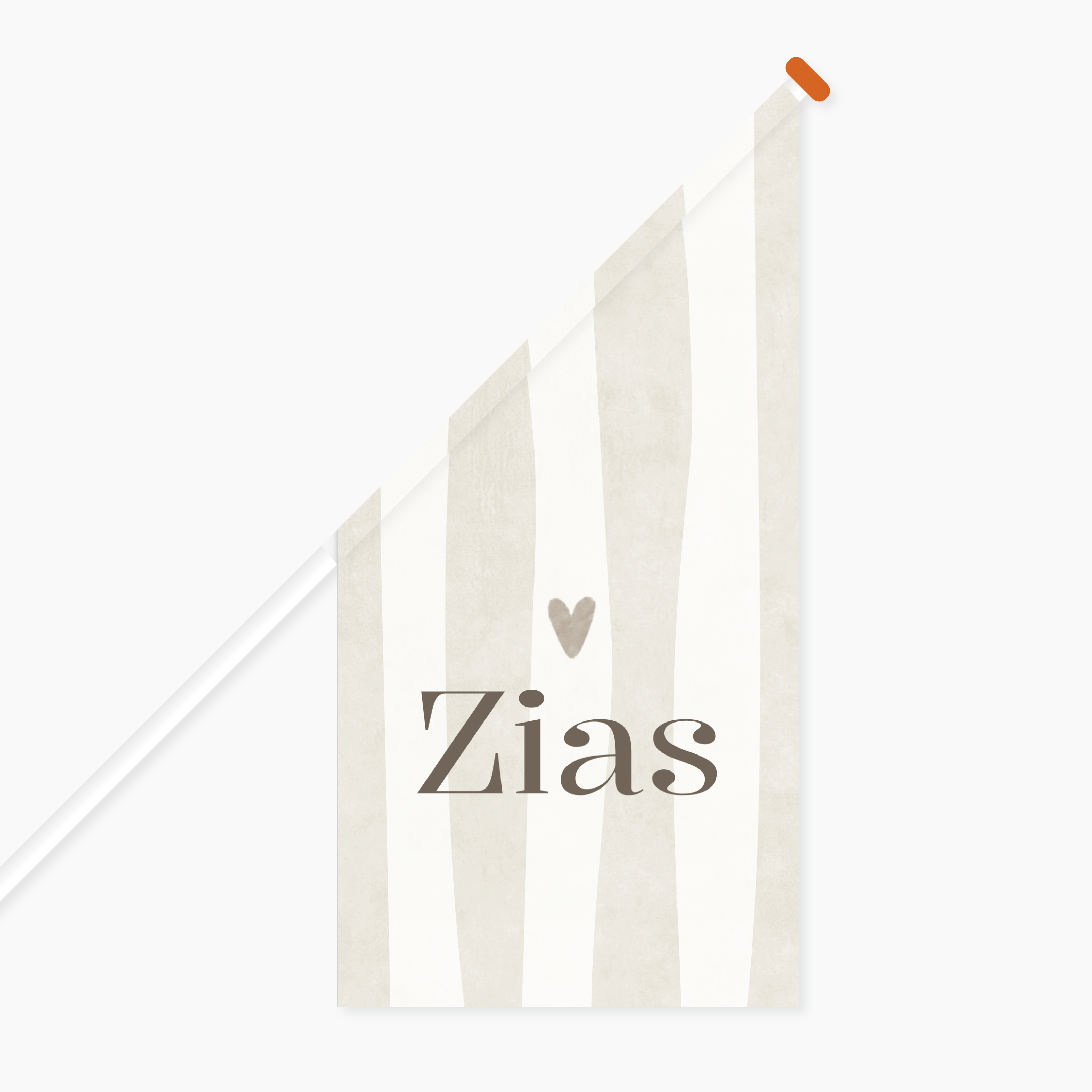 Vlag Strepen Beige Suède Bruin