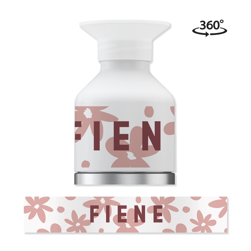 Dopper Steel met naam en bloemenpatroon