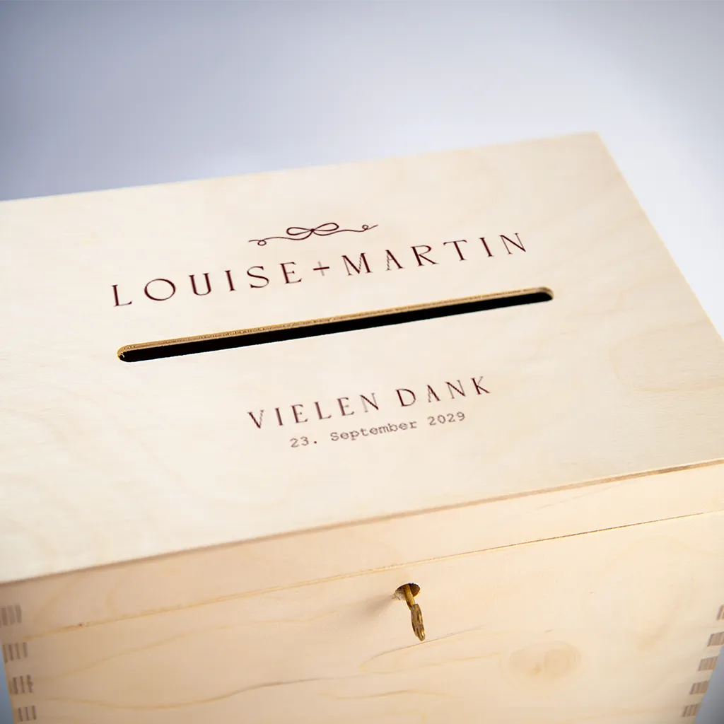 Kartenbox Hochzeit im Rokoko-Stil
